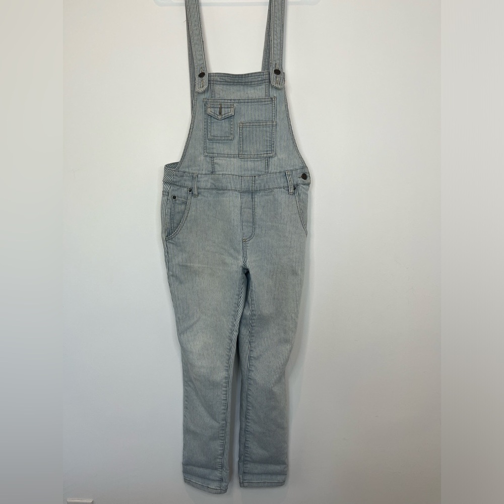 Free People Denim Striped Overalls Size 27